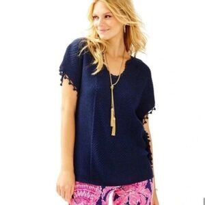 Lilly Pulitzer Pom Pom Keating Poncho